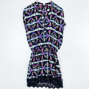 Tolani 100% Silk Dress Aztec Print Dress